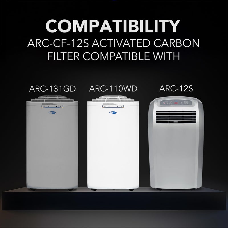 Whynter ARC-CF-12S Filter Replacement for Portable Air Conditioner Model ARC-12S ARC-110WD ARC-131GD, 1 Count (Pack of 1), Black - Image 3